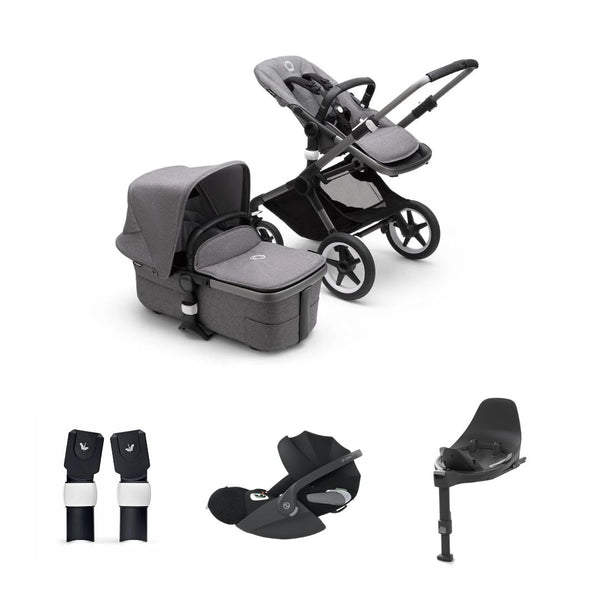 Bugaboo Fox 3 Graphite / Grey Melange & Cybex Cloud T and Base T