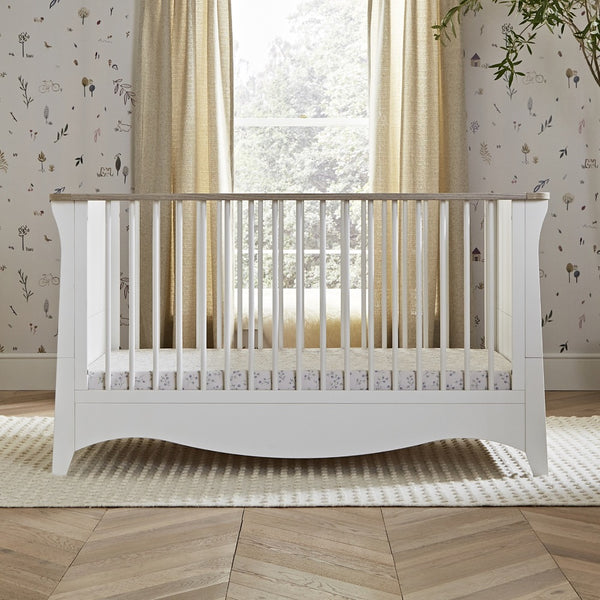 CuddleCo Clara 2 Piece Nursery Furniture Set - White & Ash