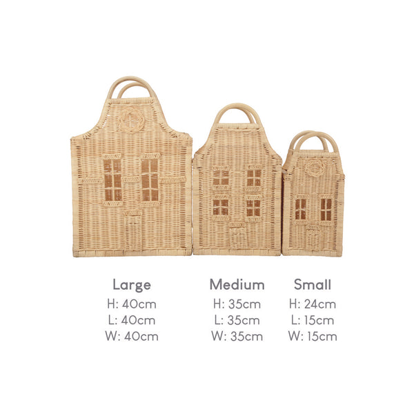 CuddleCo Dutch House Storage Baskets - Set of 3