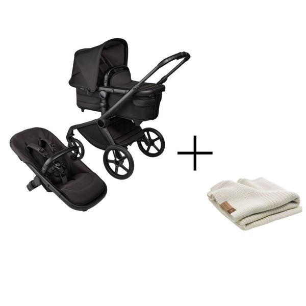 Bugaboo Fox 5 Complete Noir Limited Edition - Midnight Black (Plus Free Bugaboo Wool Blanket)