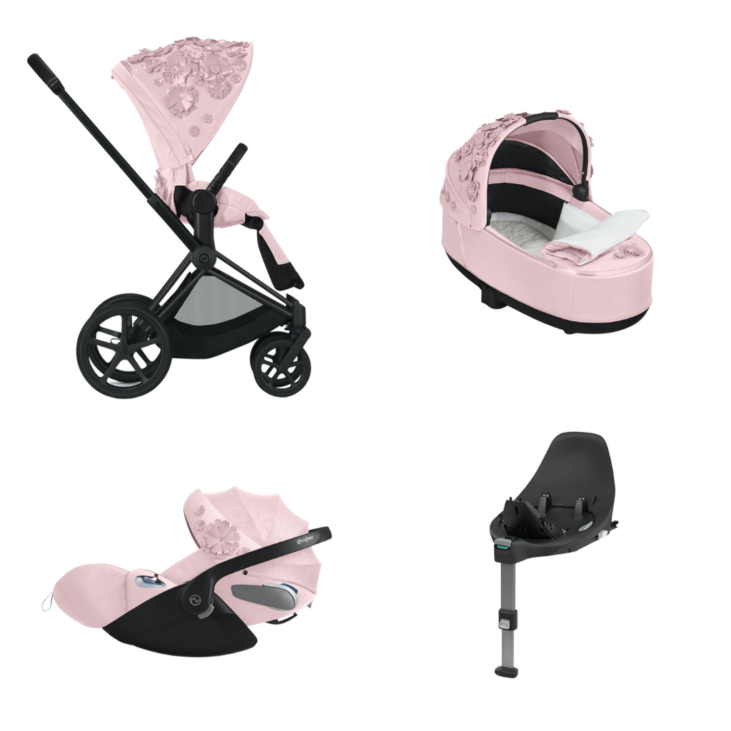 My babiie pink outlet stars travel system